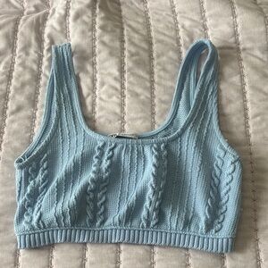Zara Light Blue Knit Bra